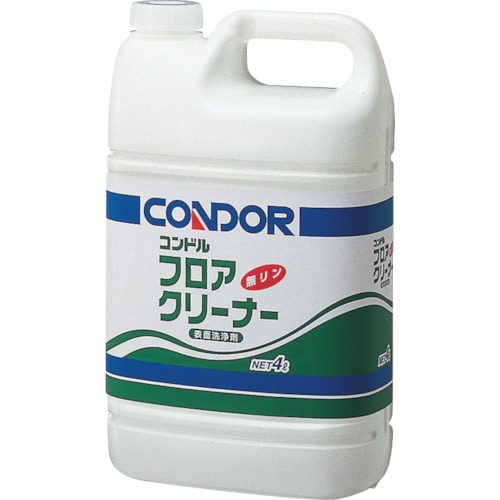 トラスコ中山 コンドル 床用洗剤 フロアクリーナー 4L（ご注文単位1個）【直送品】