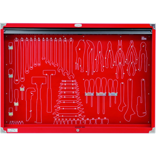 トラスコ中山 TONE 整備用工具セット シャッター付きサービスボード 間口1086×奥行124×高さ772mm セット内容：ボードのみ（ご注文単位1個）【直送品】