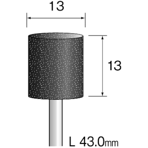 トラスコ中山 ミニモ ブラック砥石 A#60 φ13 (10本入)（ご注文単位1袋）【直送品】