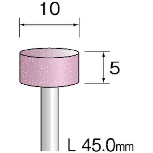 トラスコ中山 ミニモ PAピンク砥石#120 φ10 (10本入)（ご注文単位1袋）【直送品】
