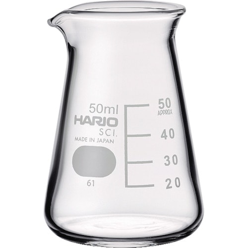 トラスコ中山 HARIO コニカルビーカー 目安目盛付 50ml（ご注文単位1個）【直送品】