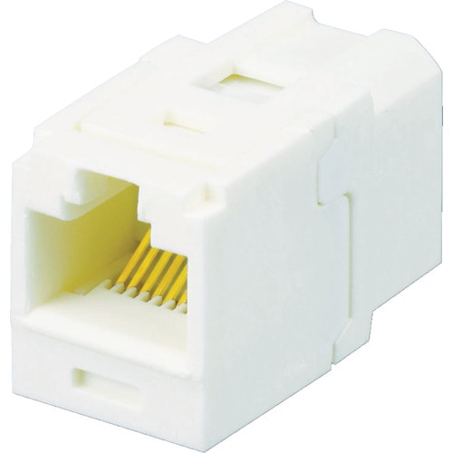 トラスコ中山 パンドウイット カテゴリ5E JJアダプタ（RJ45中継用ジャック） オフホワイト 469-4848  (ご注文単位1個) 【直送品】