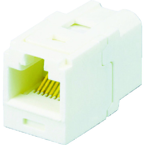 トラスコ中山 パンドウイット カテゴリ6A JJアダプタ(RJ45中継用ジャック) オフホワイト（ご注文単位1個）【直送品】