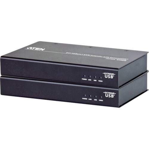 トラスコ中山 ATEN KVMエクステンダー USB/DVI対応(1，920×1，200＠100m)(HDBaseT class A、ExtremeUSB対応)（ご注文単位1台）【直送品】