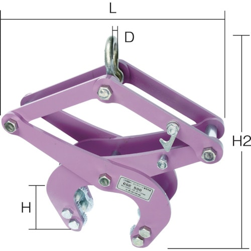 トラスコ中山 スーパー コンクリート二次製品用吊クランプ(カム式) 容量：500kg（ご注文単位1台）【直送品】