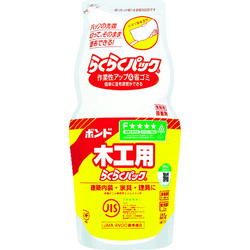 トラスコ中山 コニシ ボンド木工用 らくらくパック 1kg(ポリ袋) #40168（ご注文単位1個）【直送品】