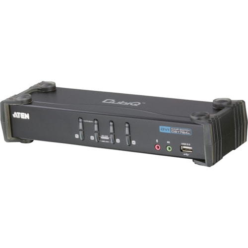 トラスコ中山 ATEN KVMPスイッチ 4ポート / DVI / USB2.0ハブ搭載（ご注文単位1台）【直送品】