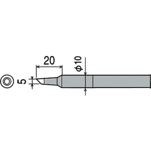 トラスコ中山 グット 替こて先5C型 CXR-60/80用（ご注文単位1個）【直送品】