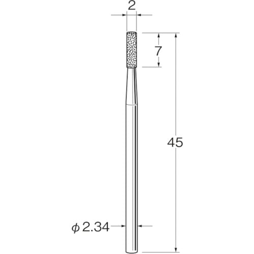 トラスコ中山 リューター 軸付電着ダイヤモンド砥石D1120（ご注文単位1袋）【直送品】