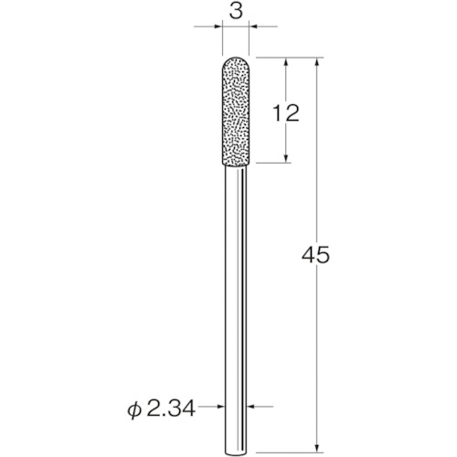 トラスコ中山 リューター 軸付電着ダイヤモンド砥石D1230 128-3374  (ご注文単位1袋) 【直送品】