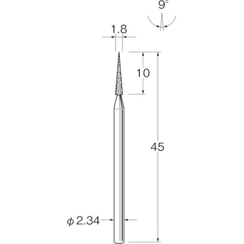 トラスコ中山 リューター 軸付電着ダイヤモンド砥石D1418 128-2473  (ご注文単位1袋) 【直送品】