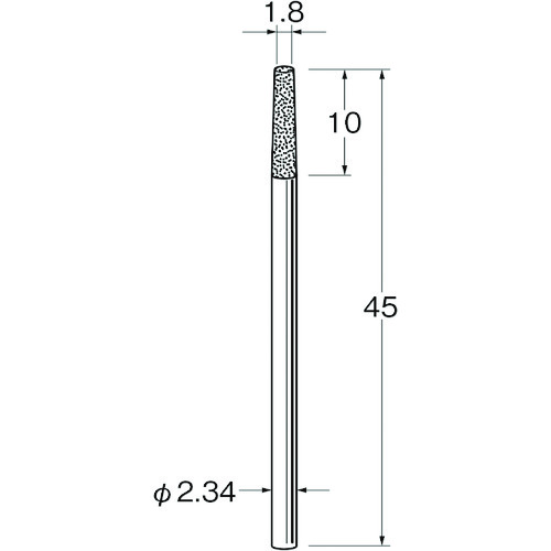 トラスコ中山 リューター 軸付電着ダイヤモンド砥石D1518 128-2440  (ご注文単位1袋) 【直送品】