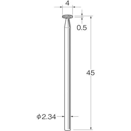 トラスコ中山 リューター 軸付電着ダイヤモンド砥石D1904（ご注文単位1袋）【直送品】