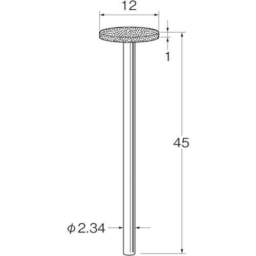 トラスコ中山 リューター 軸付電着ダイヤモンド砥石D1912（ご注文単位1袋）【直送品】