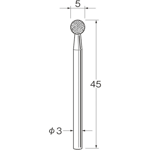 トラスコ中山 リューター 軸付電着ダイヤモンド砥石D3050 128-1844  (ご注文単位1袋) 【直送品】