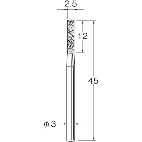 トラスコ中山 リューター 軸付電着ダイヤモンド砥石D3125（ご注文単位1袋）【直送品】