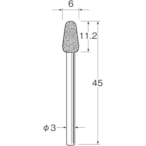 トラスコ中山 リューター 軸付電着ダイヤモンド砥石D3760 128-2530  (ご注文単位1袋) 【直送品】