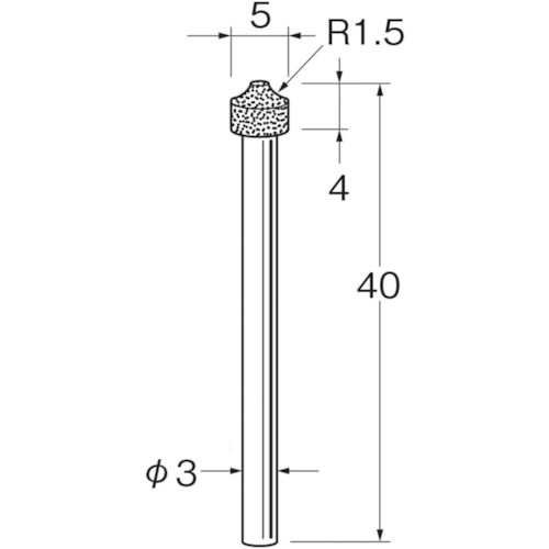 トラスコ中山 リューター 軸付電着ダイヤモンド砥石D3832 128-2219  (ご注文単位1袋) 【直送品】