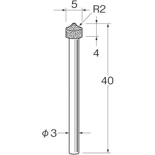 トラスコ中山 リューター 軸付電着ダイヤモンド砥石D3833 128-2076  (ご注文単位1袋) 【直送品】