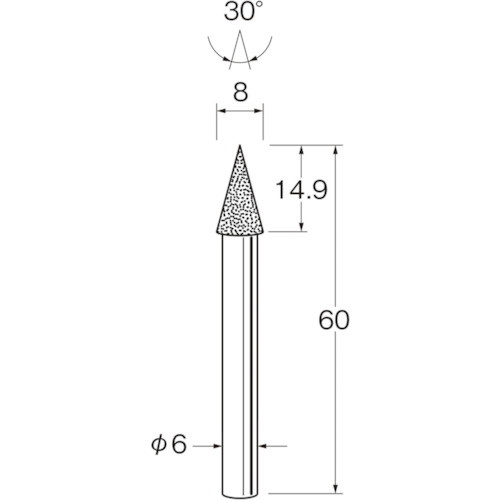 トラスコ中山 リューター 軸付電着ダイヤモンド砥石D4658（ご注文単位1袋）【直送品】