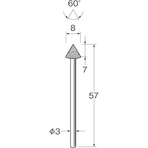 トラスコ中山 リューター 機械研削用軸付電着ダイヤモンド砥石(インターナル研削用)D5711（ご注文単位1袋）【直送品】