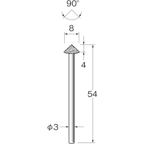 トラスコ中山 リューター 機械研削用軸付電着ダイヤモンド砥石(インターナル研削用)D5721（ご注文単位1袋）【直送品】