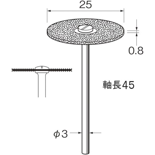 トラスコ中山 リューター 電着ダイヤモンドディスクD9619 128-2091  (ご注文単位1袋) 【直送品】