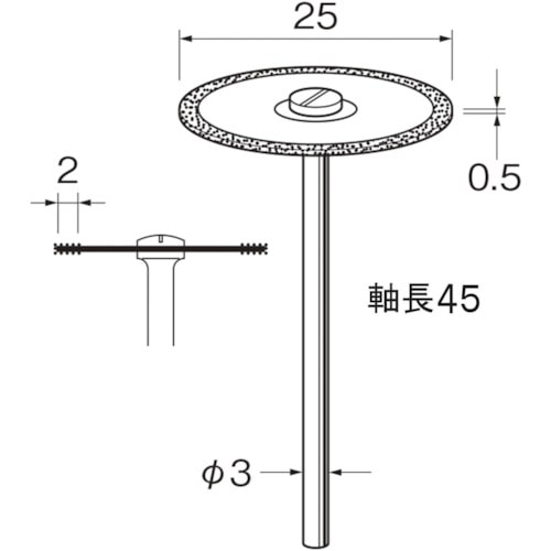 トラスコ中山 リューター 電着ダイヤモンドディスクD9621（ご注文単位1袋）【直送品】