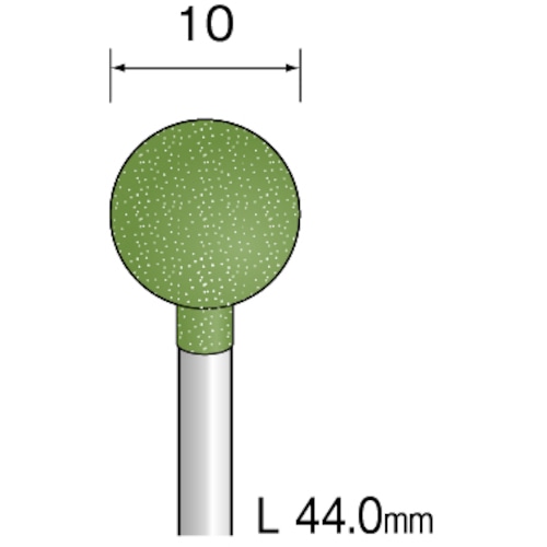 トラスコ中山 ミニモ 研磨用ゴム砥石 WA ミディアム#220 φ10 (10本入)　852-6924（ご注文単位1袋）【直送品】
