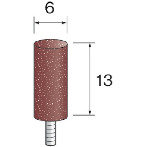 トラスコ中山 ミニモ セパレートロングシャフトゴム砥石 WA ミディアム#220 φ6 10本（ご注文単位1袋）【直送品】