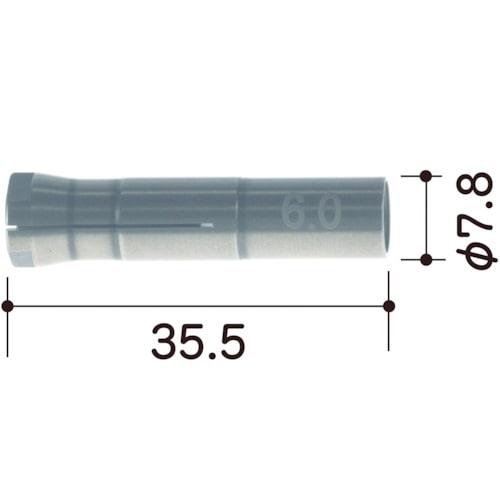 トラスコ中山 E‐FORCE コレットチャック(Φ6.0mm) ロータリー Φ6タイプ専用（ご注文単位1個）【直送品】