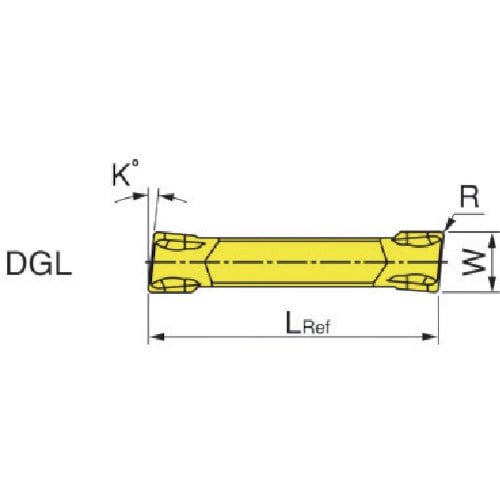 トラスコ中山 イスカル ドゥーグリップ 突っ切り加工用チップ DGR／LーJ／JS－D IC908 516-8295  (ご注文単位10個) 【直送品】