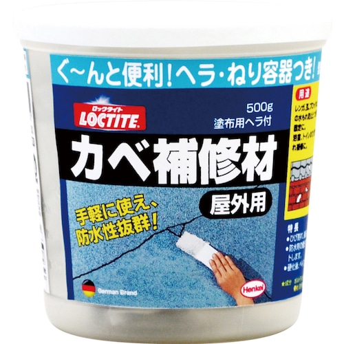 トラスコ中山 LOCTITE 建築・内装用補修剤 カベ補修材 屋外用 白 500g（ご注文単位1個）【直送品】