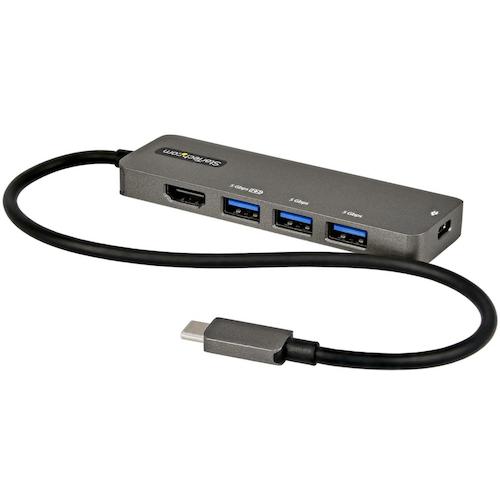 トラスコ中山 スターテック マルチポートアダプター／USB－C／シングルモニター／4K60Hz HDMI／100W PD／4ポートUSBハブ 572-6536  (ご注文単位1箱) 【直送品】