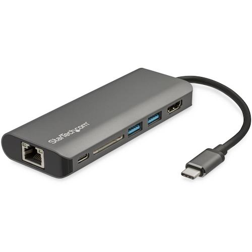 トラスコ中山 スターテック USBマルチハブ／USB－C／4K30Hz HDMI／60W PD／3x USB／LAN／SD 489-2540  (ご注文単位1箱) 【直送品】