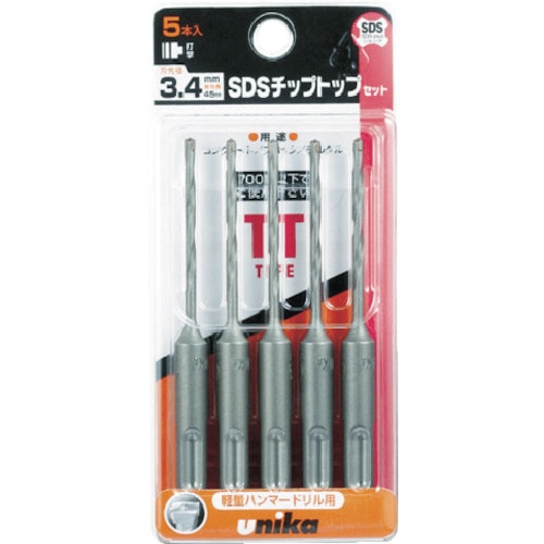 トラスコ中山 ユニカ チップトップドリルセット 3.5mm 5本セット（ご注文単位1セット）【直送品】