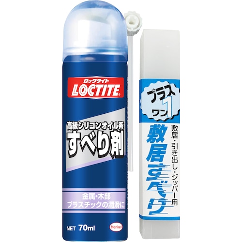 トラスコ中山 LOCTITE 潤滑剤 すべり剤セット 透明 70ml（ご注文単位1個）【直送品】