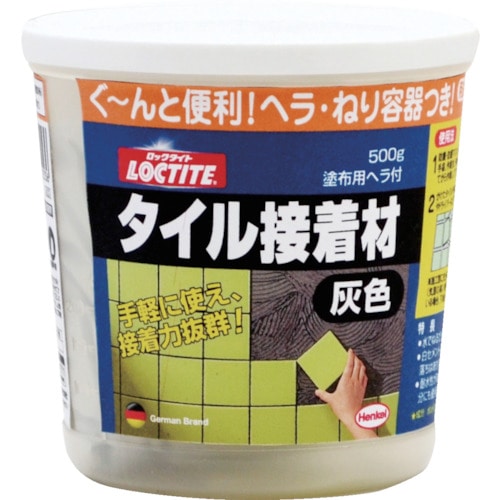 トラスコ中山 LOCTITE タイル接着材 灰色 500g（ご注文単位1個）【直送品】