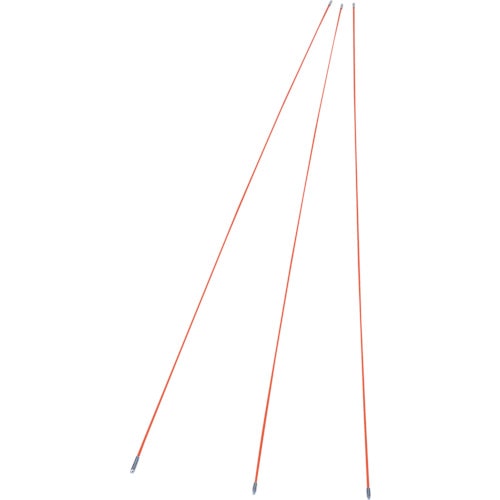 トラスコ中山 プロメイト ケーブル牽引具 ジョイントライン スネーク(3本組) ロッド径4.0mm ロッド長さ1m（ご注文単位1セット）【直送品】