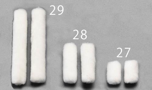 エスコ EA109NC-27 25mm(3mm)交換用スモールローラー(短毛/2本) 1個（ご注文単位1個）【直送品】