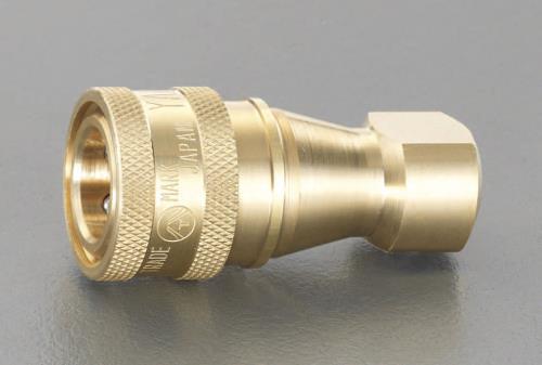 エスコ EA140BA-4 Rc1/2”雌ねじカップリング(真鍮製) 1個（ご注文単位1個）【直送品】