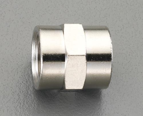 エスコ EA141CE-4 G1/2”xG1/2”中間ソケット(真鍮製) 1個（ご注文単位1個）【直送品】