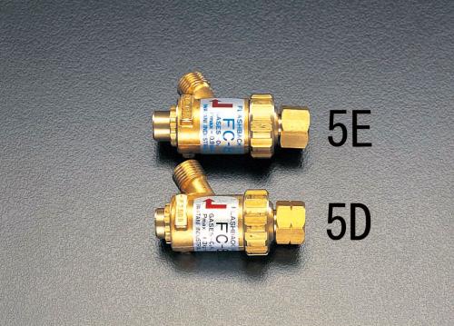 エスコ EA300-5D 乾式安全器(逆火防止器/可燃性ガス用) 1個（ご注文単位1個）【直送品】