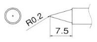 エスコ EA304AG-1 R0.2mm交換用こて先 1個（ご注文単位1個）【直送品】