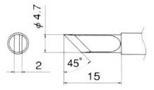 エスコ EA304AG-27 4.7mm交換用こて先 1個（ご注文単位1個）【直送品】