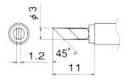 エスコ EA304AG-31 3.0mm交換用こて先 1個（ご注文単位1個）【直送品】