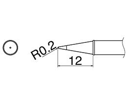 エスコ EA304AL-1 R0.2mm交換用こて先(EA304AL用) 1個（ご注文単位1個）【直送品】