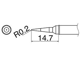 エスコ EA304AL-31 R0.2mm交換用こて先(EA304AL用) 1個（ご注文単位1個）【直送品】