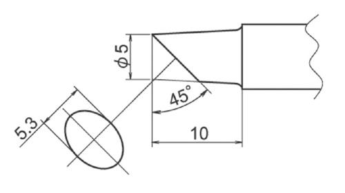 エスコ EA304AP-10 φ5.0mm交換用こて先(EA304AP用) 1個（ご注文単位1個）【直送品】