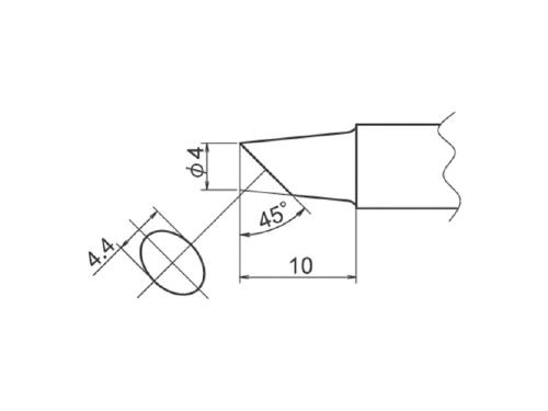 エスコ EA304AP-7 φ4.0mm交換用こて先(EA304AP用) 1個（ご注文単位1個）【直送品】